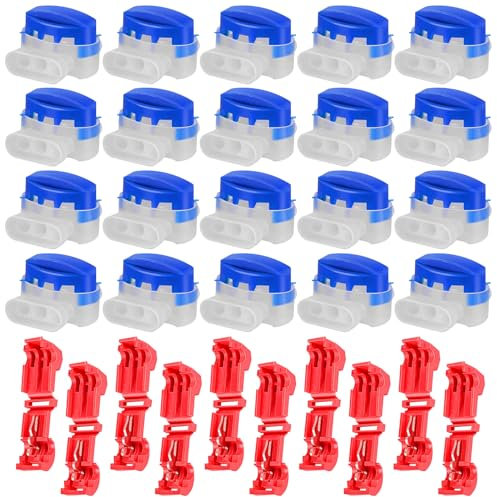 30 Stück Kabelverbinder für mähroboter, Anschlussklemmen mit Gel, Wasserdicht Verbinder/Anschlussklemmen, Draht Kabel Verbinder für Rasenroboter Rasenmäher Husqvarna, Worx, Bosch, Gardena Mähroboter