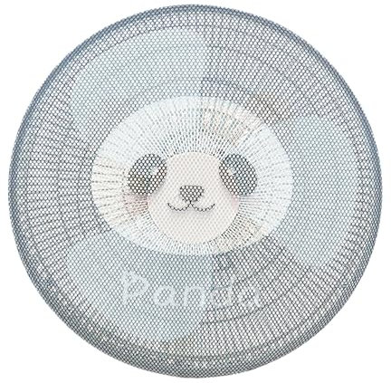 Round Electric Fan Guard Dust Cover, Damp-Proof Cover for Pedestal Fan Summer Washable Dustproof Safety Fan Protection, Washable Reusable, Anti-Dust (Panda S 40cm / 15.7in)