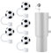 5pcs Soccer Ball Straw Cover Caps for Stanley, Silicone Straw Tip Toppers for 10mm Straws Reusable Sports Straw Lids Accessories Compatible with Stanley 30oz 40oz Tumbler Cup