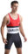 Viisendy Pro Einteiliger Wrestling-Gewichtheber-Sportanzug für Herren Schwarz Rot XL