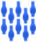 Shenruifa 10 Stück 125 kHz RFID-Armband Silikonarmband IP68 Wasserdichter Ausweis Schwimmbad, Sauna, Raum (Blau)
