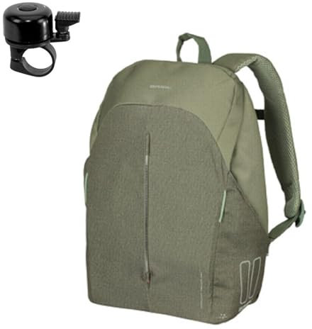 Basil Fahrradrucksack B-Safe 13 Liter Olivengrün inkl. Fahrradklingel