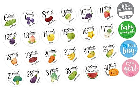 Toyvian 84stücke Teiliges Schwangerschafts-bauchaufkleber Für Wöchentliche Fotoerinnerungen Lebendige Und Kreative Designs Für Unvergessliche Momente Mit Ihrem