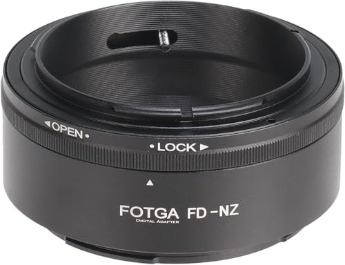 Hersmay FD-Nikn Z Objektivadapter für Canon FD Mount Objektiv für Nikon Z Mount Z8 Zf Zfc Z5 Z6 Z7 II Z6II Z7II Z9 Z50 Z30 Spiegellose DSLR Kamera