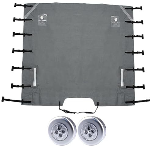 Abdeckung für Wohnwagen - Sichtschutz Uv-Schutz Sonnenschutz Abdeckung, Staubdichte Wohnwagen-Abschleppabdeckung | Wohnmobil-Frontschutz, Wohnwagen-Abdeckungsschutz für Wohnmobile, 220x175 cm