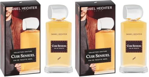 DANIEL HECHTER - Eau de Toilette Homme Collection Couture Cuir Sensuel - 100 ml (Lot de 2)