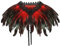 Federkragen Rot, Gothic Kostüm, Feder Cape, Federumhang Damen, Federschal Umhang, Feder Achselzucken, Raben Kostüm für Halloween Fasching Karneval Cosplay Maskerade