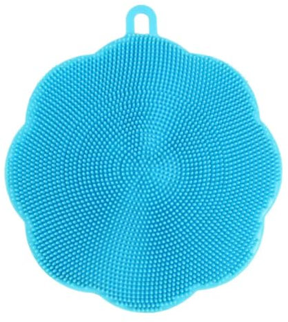 Silicone Scrubber Scrubba Dub 14cm Non Stick Scrubbing Dish Pot Pan Brush Apollo (Blue)