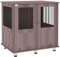 PawHut Dog Crate Furniture End Table, Pet Kennel for Small and Medium Dogs with Magnetic Door, Purple, 85 x 55 x 75 cm