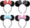 Yapartifa 4 Pcs Mickey Mouse Ears Headbands Novelty Accessory Holiday Party Birthday Party Cosplay Accessories for Adults/Children