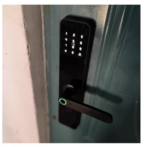 Intelligentes Türschloss Schwarzes Türschloss, Außen/ Innen/ Eingang/ Schlafzimmer Smart Lock Mit Touch Digital Keypad & Magnetische Karte & Schlüssel, 14,8 IN Anti-Diebstahl Fingerabdruck Schloss Für
