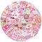 Kabwea 50 Pièces de Stickers Graffiti Romantiques Roses d'Été, Stickers pour Livres, Livre de Stickers, Stickers Esthétiques