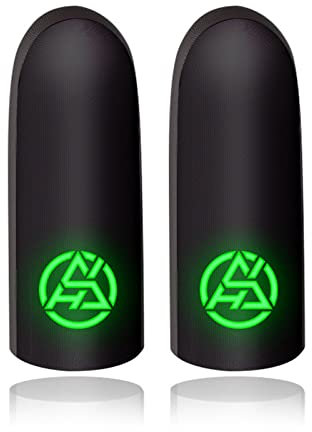 Fingerhülsen, atmungsaktiv, schweißfest, leuchtende Finger-Handschuhe, rutschfest, 0,3 mm, ultradünn, für Handy, 2 Stück