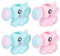 SUPVOX 4 Piezas Juguete Botella de Agua Bath Juguetes Juguete para baño para pequeños regadera de Elefante bebé regadera para regadera de baño Bebe regadera regadera AbS