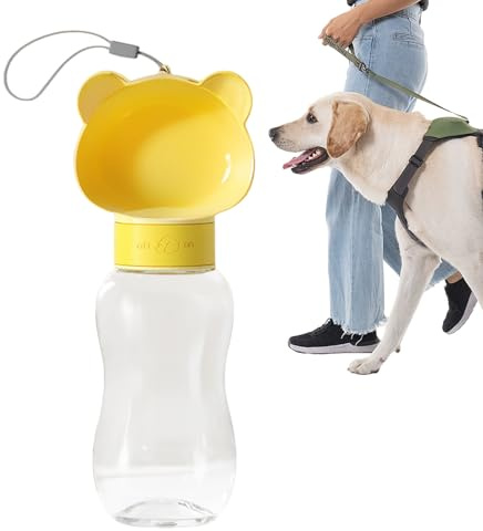 Dispensador De Agua para Perros Portátil | Bol de Agua y Comida para Viaje | Recipiente con Cuenco Antifugas Divertido para Paseos Playa Camping Senderismo Parque | s en Parque Senderismo