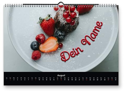 printplanet® Namenskalender A3 Querformat – personalisiert mit Wunschname in 13 kreativen Motiven (Deckblatt + 12) – Start Januar 2027 – Spiralbindung