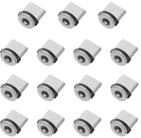 CLISPEED 15 Adaptadores Magnéticos USB-C Conector C Giratorio 360° para Carga Magnética Y Transferencia De Datos Punta Tipo C con Acoplamiento Automático para Cable Magnético
