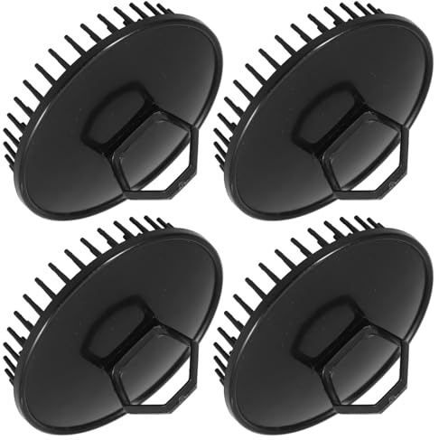 GLEAVI 4 Stück Shampoo Kopfhautmassagegerät aus Pe für Tiefenreinigung und Glattes Haar Praktische Massagebürste für Kopfhaut und Haare im Alltag