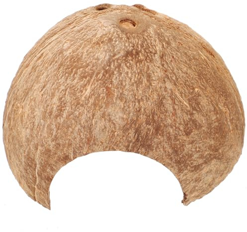 SHOWERORO Cachette Reptile Naturelle en Coquille de Noix, Abri pour Lézards, Crabes et Tortues, Décoration Terrarium Cachette Humide pour Gecko Léopard, Accessoire pour Vivarium et Aquarium