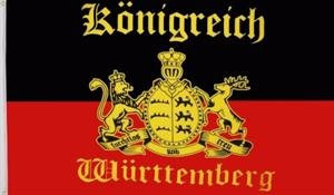 Königreich Württemberg m.S. Fahne 1,50x0,90m