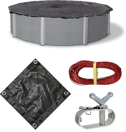 Blue Wave 12-ft x 20-ft Oval Rugged Mesh Above Ground Pool Winter Cover