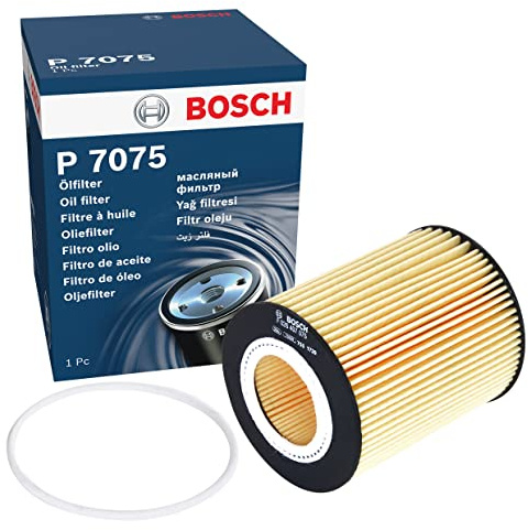 Bosch P7075 Car Oil Filter - Replacement Filter | Separates Soot and Metal Particles from Engine Oil - Provides Reliable Engine Lubrication