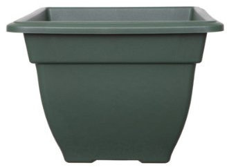 Whitefurze G03S38 38cm Square Bell Planter - Forest Green