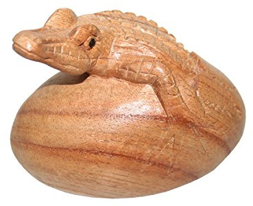 HOLZSPIELEREI Krokodil-Ei