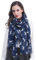 Lina & Lily Damen Schal mit Pferd Muster (Blau)
