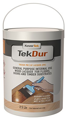 TekDur Pre Catalysed Wood Lacquer 20% Gloss (Satin Mat) 2.5Lt