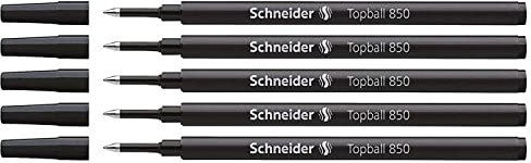 Schneider Nachfüllminen für Tintenroller „Topball 850 05“, schwarz, 5 Stück