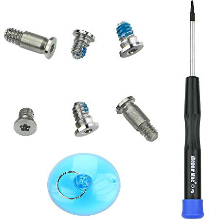 iRepairmac Bottom Schrauben Pentalobe Schraubendreher und Saugnapf Kompatibel mit MacBook Retina 13 ”A1706, A1989 und A2159, Jahr 2016-2020, Silber