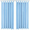 vidaXL 2X Vorhang Mikro-Satin mit Schlaufen Schlaufenschal Ösenschal Blickdicht Gardinen Vorhänge Kräuselband Gardine 140x225cm Türkis
