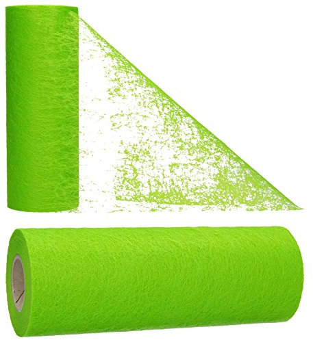 AmaCasa Vlies Tischband Tischläufer für Hochzeiten, Kommunionen, Taufen und Allen Feierlichkeiten Maße: 23cm/25m Rolle (Grün, Vlies)