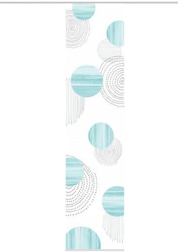 SCHÖNER LEBEN. Schiebevorhang Flächenvorhang Flächenschal Paneel Digitaldruck Kreise Mint 60x260cm