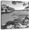 Pixxprint Mallorca Bay Cove, Größe: 70x70, Leinwandbild Quadratisch, Wandbild, Kunstdruck, fertig bespannt