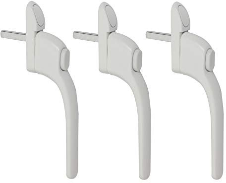 3er Set Fenstergriff Mit Druckknopf Balkontürgriff Kindersicherung Sicherheitsfenstergriff Aluminium Fenster Griff Weiß