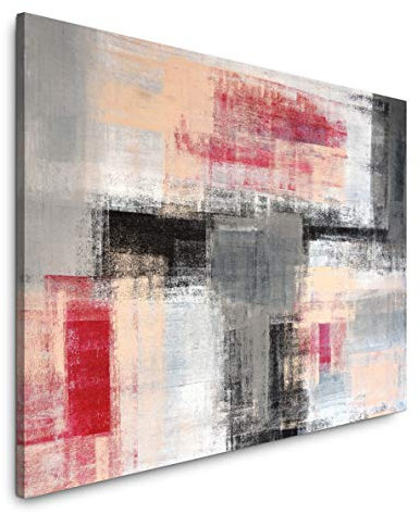 Paul Sinus Art Abstraktes Gemälde 100 x 70 cm Inspirierende Fotokunst in Museums-Qualität für Ihr Zuhause als Wandbild auf Leinwand in