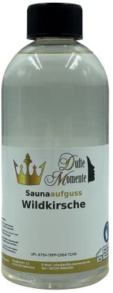 Dufte Momente Sauna Aufguss Konzentrat Wildkirsche - 500ml in PET-Flasche mit Tropfverschluss und Kindersicherung - auch für Profi Anwender