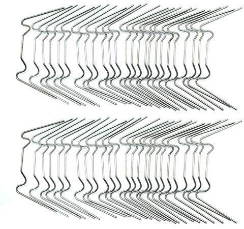 Warooma Gewächshaus-Verglasungs-Clip, 100 Stück, Federdraht, W-Typ-Clips, Edelstahl, Blattfeder-Clips, Befestigungs-Clips für Gewächshaus, Glashaus, Doppelhalle, Stegplatten