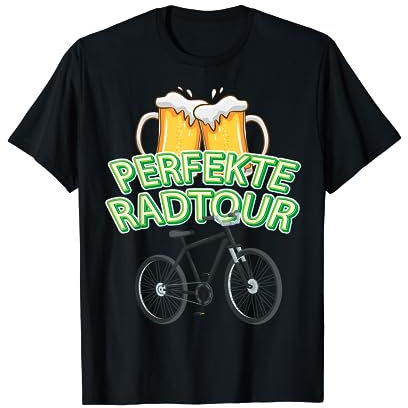 Fahrrad fahren und Bier trinken auf Fahrradausflug T-Shirt