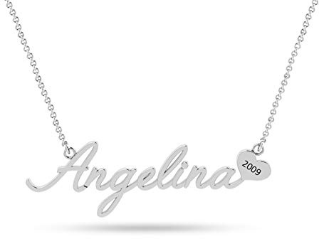 LeCalla Signature Personalized Customized Name, Heart, Couple, Initial, Year, Graduation Necklace for Women Teen
