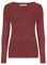 janisramone Womens Ladies Round Neck Long Sleeve T-Shirt Stretchy Plain Fitted Basic Jersey Casual Tee Top Wine