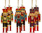 SIKORA BS697 Nussknacker Christbaumschmuck Holz Figur Weihnachtsbaum Anhänger 6er Set