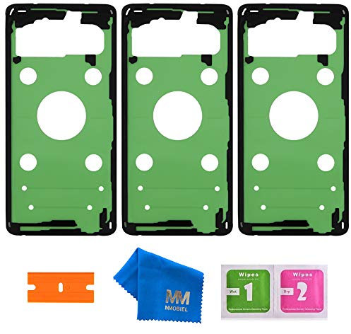 MMOBIEL 3X wasserdichte Folie Klebefolie für Akkudeckel Kleber Kompatibel mit Samsung Galaxy S10 G973F 2019-6.1 inch inkl Werkzeuge