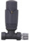 Warmehaus 15mm Straight Anthracite Thermostatic Radiator Valve