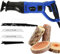 750W Reciprocating Saw Sabre Saw Corded Recip Saw with Rotary Handle (Left & Right 90°), 0-2700SPM Variable Speed, 4 Saw Blades for Wood and Metal, 22mm Stroke Length