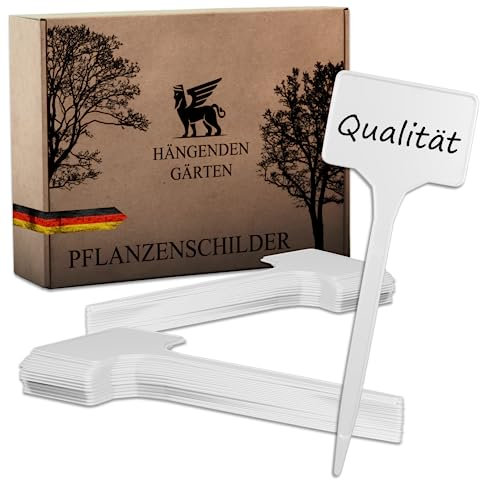 R&M Orient Pflanzenschilder (30 Stück, Weiß) Set – 15 cm lange Pflanzenstecker Kräuterschilder Stecketiketten Beet Garten Kräuter Blumen Pflanzen – Wasserfest Wetterfest
