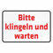 INDIGOS UG - Aluverbundplatte Schilder 3mm - Sicherheit - Bitte klingeln und warten - 200x150 mm - Hotel, Firma, Schutz, KITA, Arzt, Praxis, Wohnung
