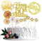 Jxuzh Tortendeko 50. Geburtstag Gold Frau Männer Happy Birthday Glitter Cake Topper 50 Jahre Kuchen Deko